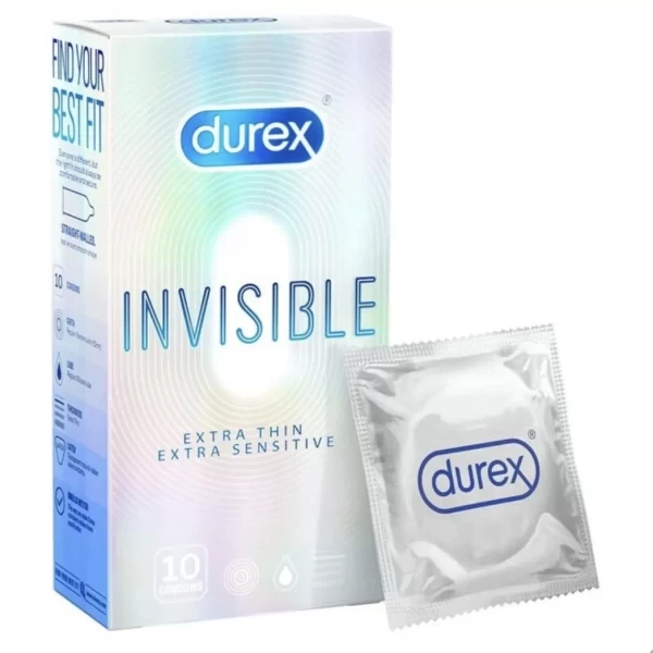 Bao cao su Durex invisible 10 cái siêu mỏng