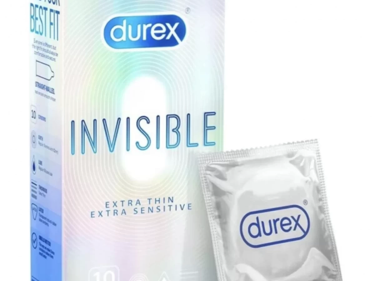 Bao cao su Durex invisible 10 cái siêu mỏng