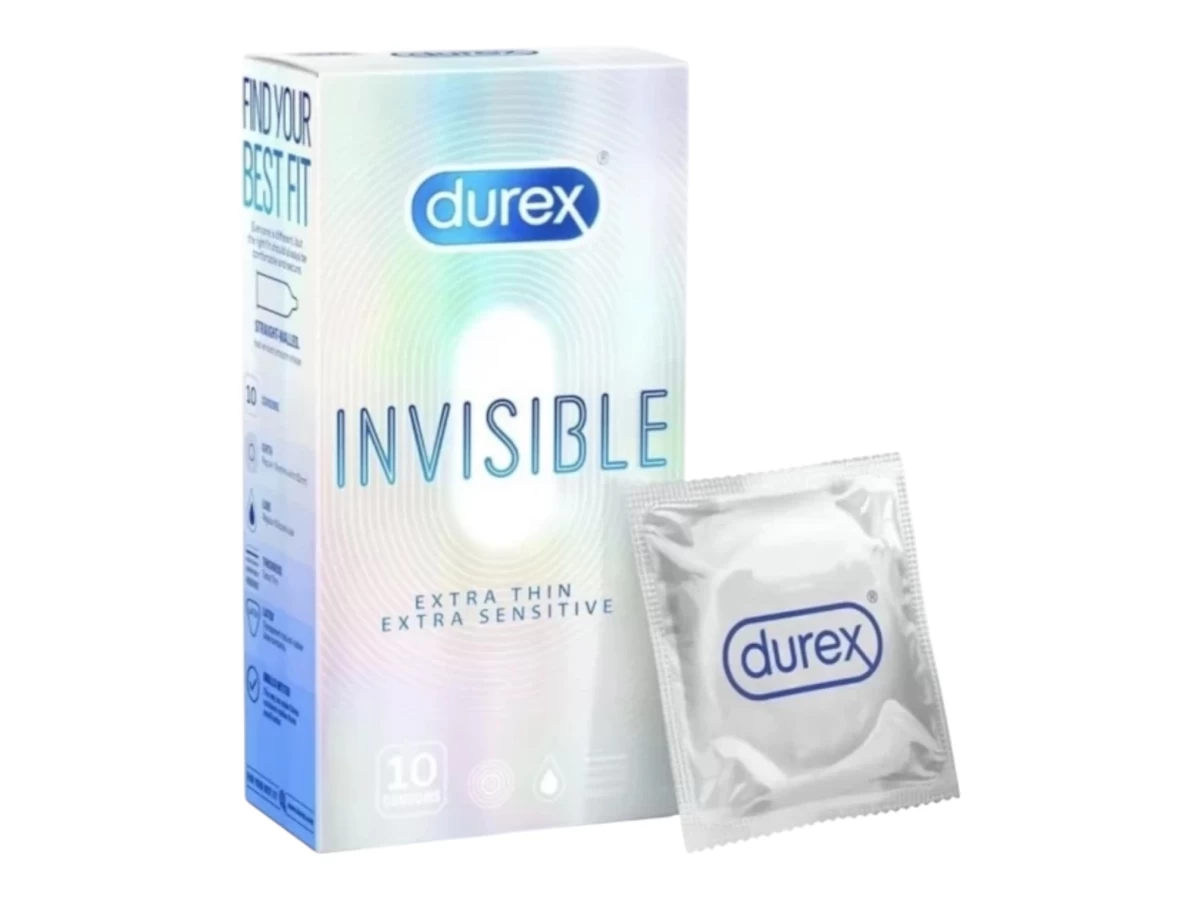 Bao cao su Durex invisible 10 cái siêu mỏng
