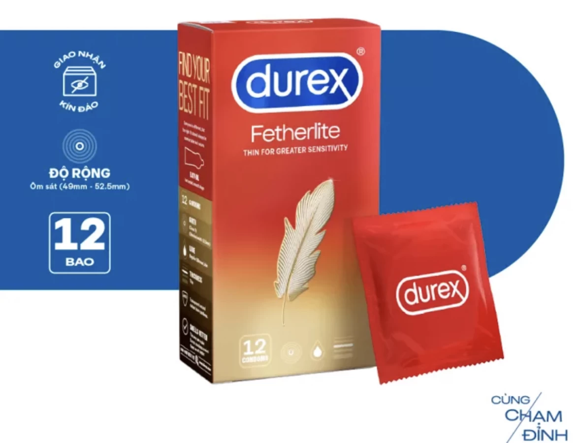 Bao cao su Durex đỏ 12 cái