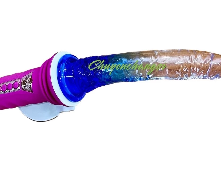 Đế gắn dương vật rung thụt pin sạc(tặng kèm dương vật nhiều màu)