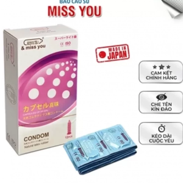 Bao cao su gai gân Nhật bản chính hãng 12 cái