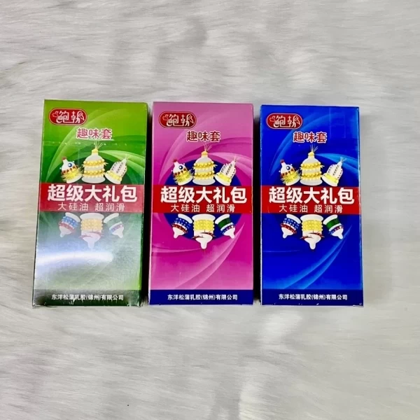 Hộp 6 bao cao su gân-gai-râu-bi