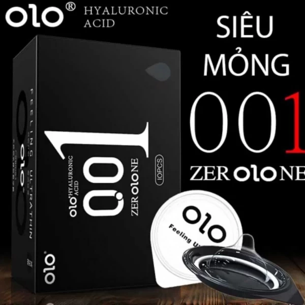 Bao cao su Olo siêu mỏng 0.01mm hộp 10 bao