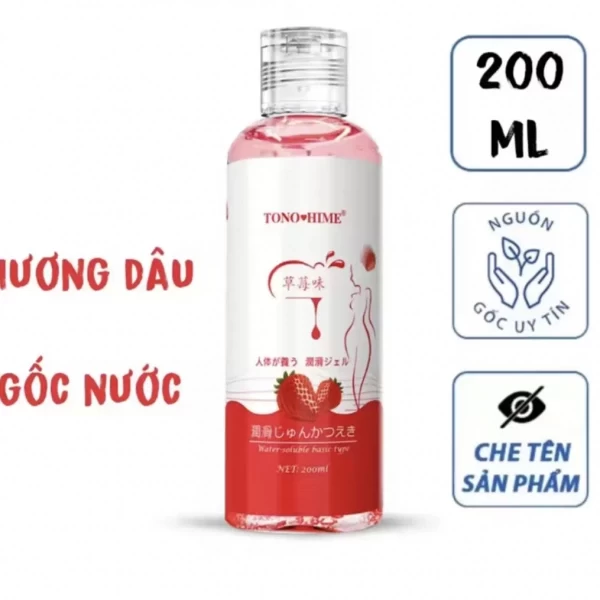Gel bôi trơn hương dâu 200ml công nghệ Nhật bản