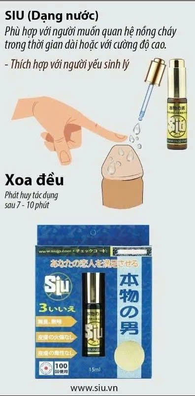 SIU Nhật nội địa ch&iacute;nh h&atilde;ng - chống xuất tinh sớm, k&eacute;o d&agrave;i thời gian (DAI NHƯ ĐỈA)