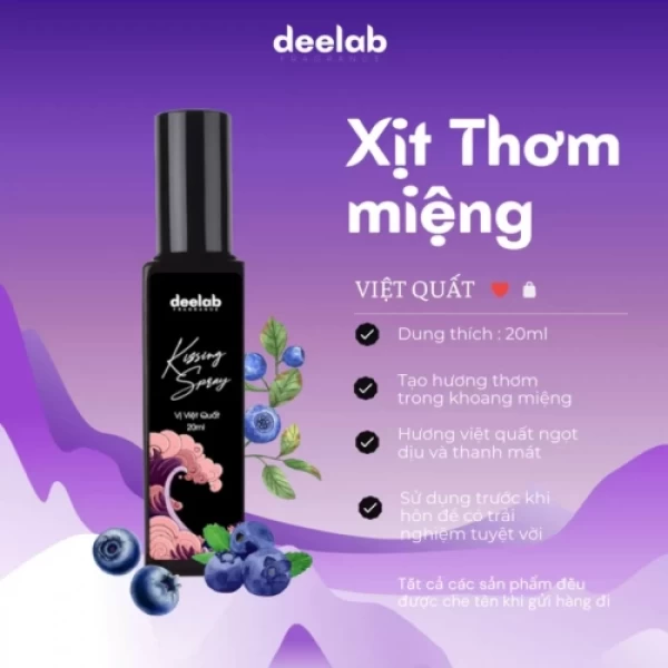Xịt thơm miệng Việt Quất cho nụ hôn quyến rũ