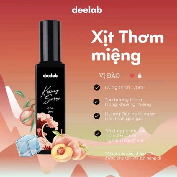 Xịt thơm miệng Hương Đ&agrave;o cho nụ h&ocirc;n ngọt ng&agrave;o