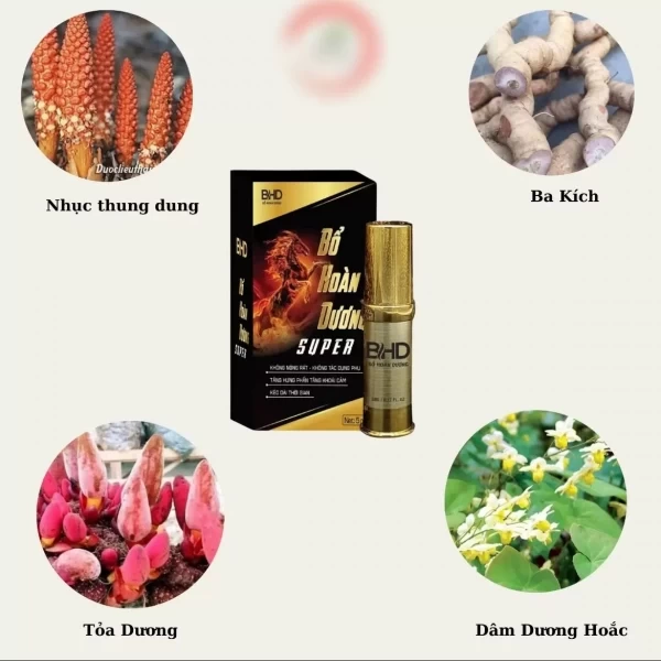 Chai xịt tăng hưng phấn, chống xuất tinh sớm Bổ Hoàn Dương Supre 5ml