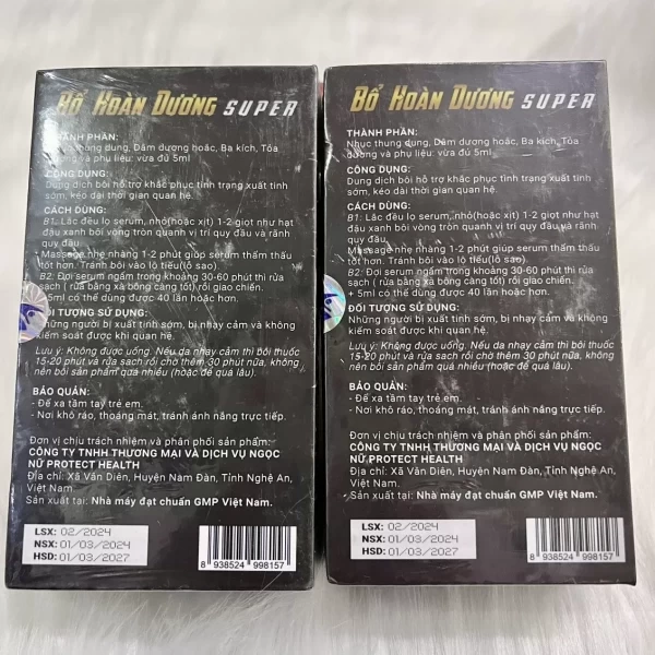 Chai xịt tăng hưng phấn, chống xuất tinh sớm Bổ Hoàn Dương Supre 5ml