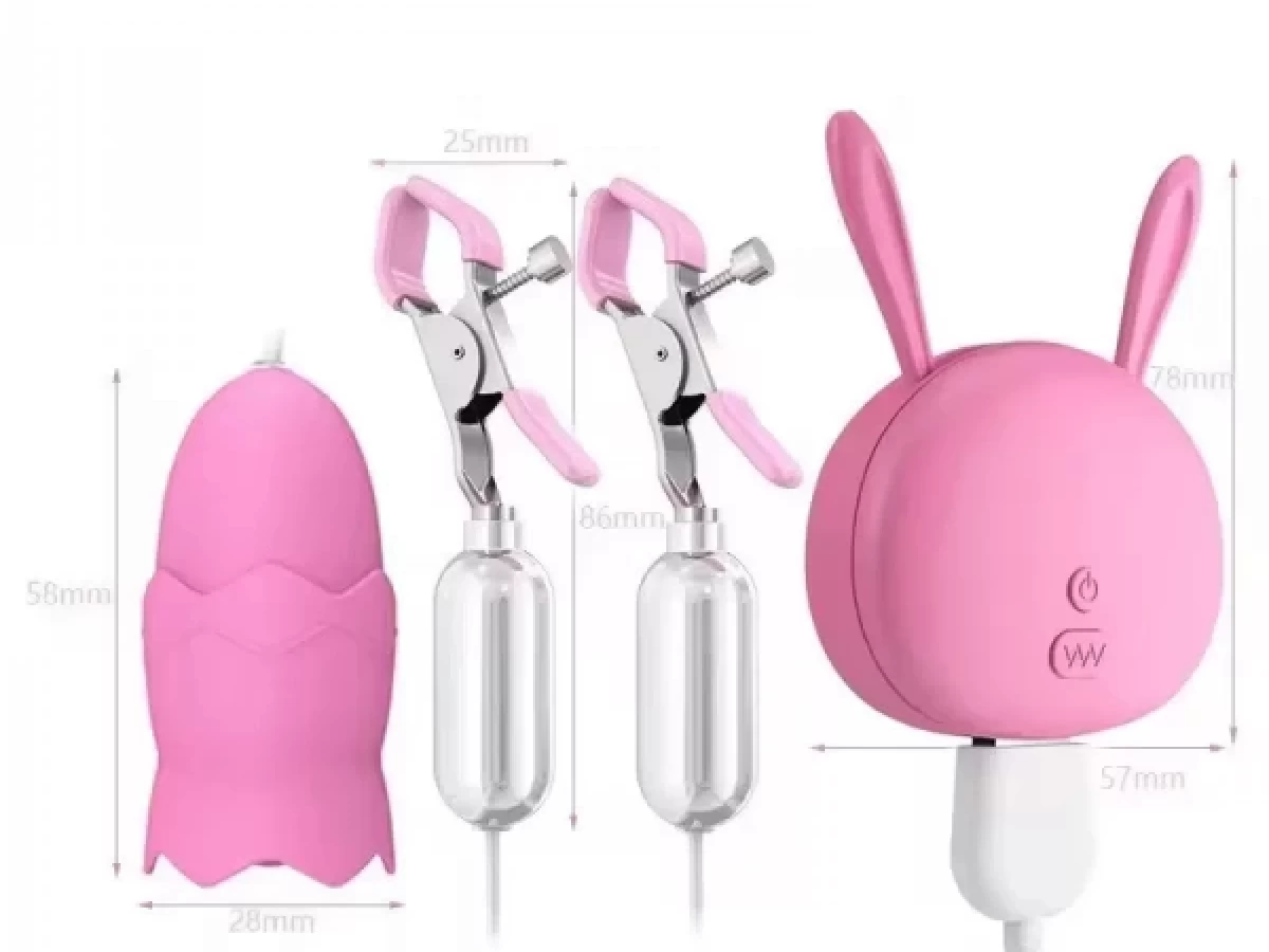 Trứng rung kẹp ti Sex party độc lạ kích thích