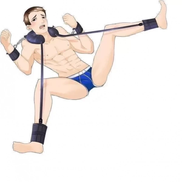 Bộ bạo dâm khóa tay chân có gối kê đầu êm ái