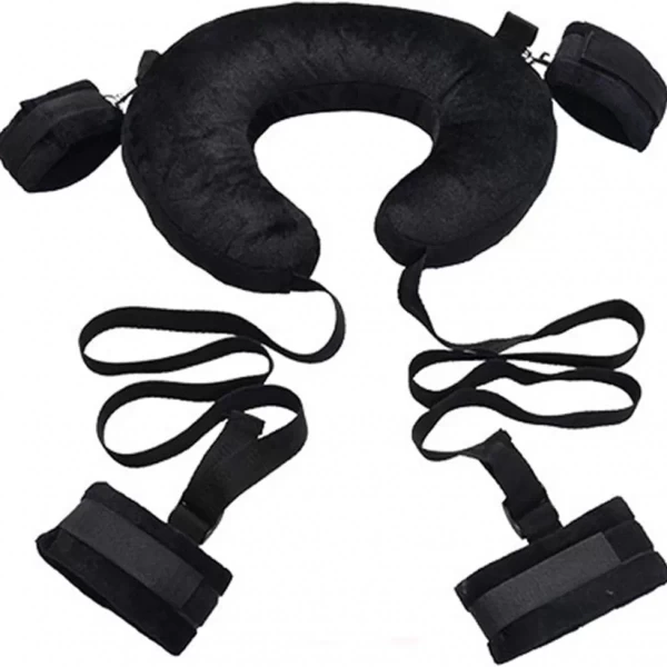 Bộ bạo dâm khóa tay chân có gối kê đầu êm ái