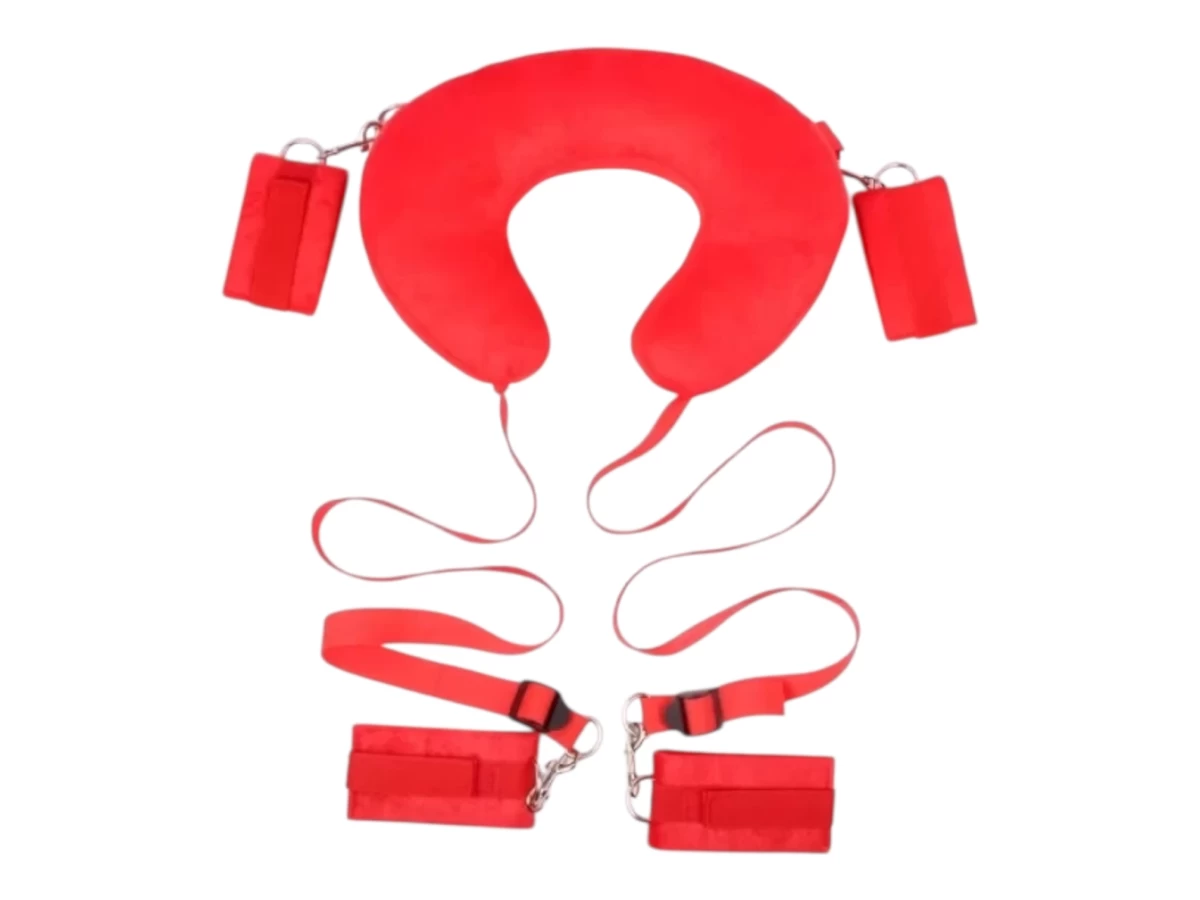 Bộ bạo dâm khóa tay chân có gối kê đầu êm ái