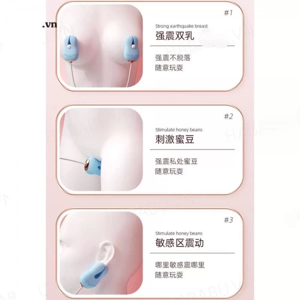 Kẹp ti rung 10 chế độ tăng khoái cảm