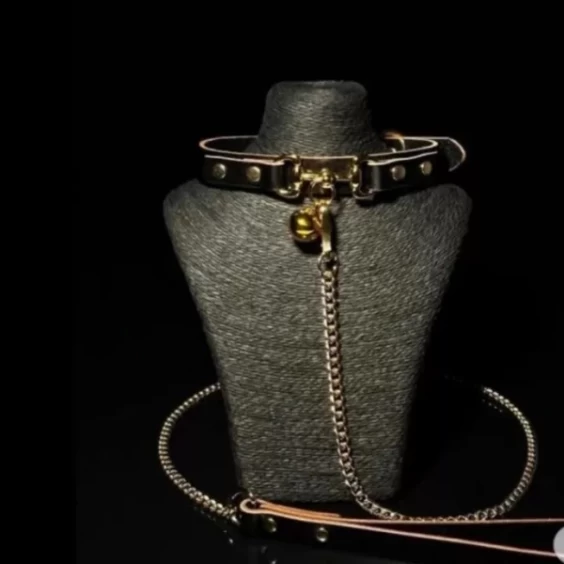 Đồ chơi bạo dâm xích vòng cổ có chuông cao cấp