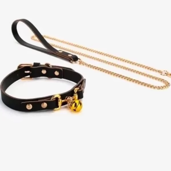 Đồ chơi bạo dâm xích vòng cổ có chuông cao cấp