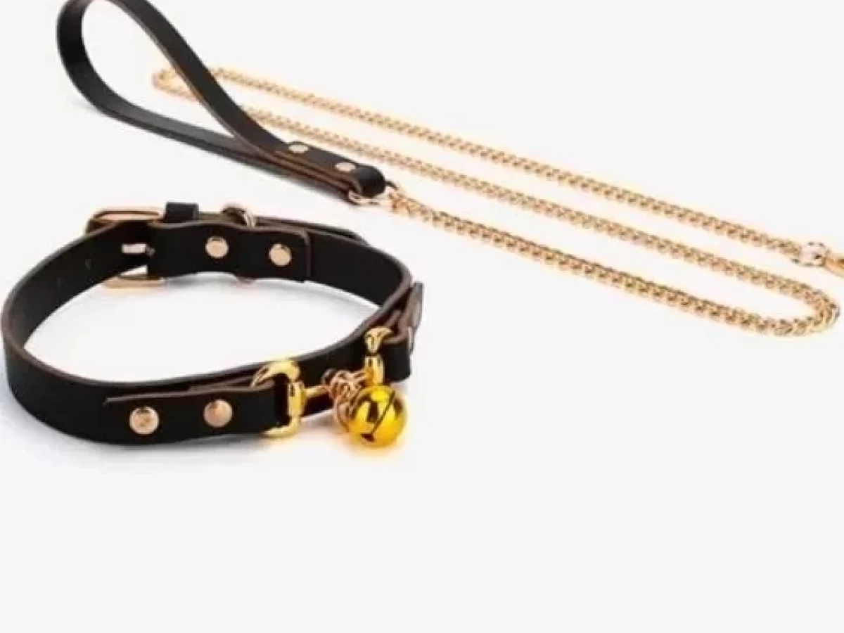 Đồ chơi bạo dâm xích vòng cổ có chuông cao cấp