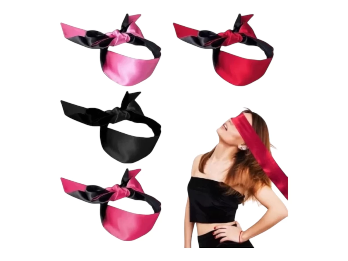 Băng đô bịt mắt vải lụa satin mềm mại