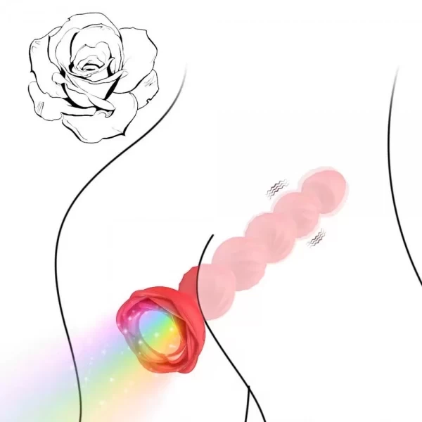 Kích hậu hoa hồng rung 10 chế độ có điều khiển từ xa