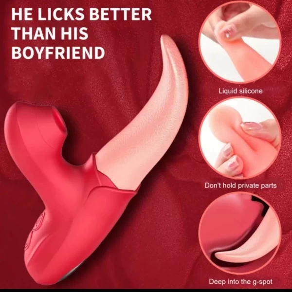 Lưỡi Hoa Hồng liếm hút rung cực mạnh LHH24