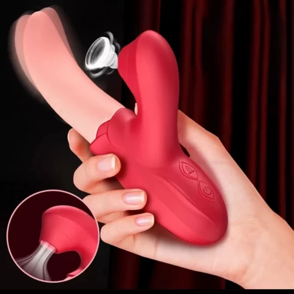 Lưỡi Hoa Hồng liếm hút rung cực mạnh LHH24