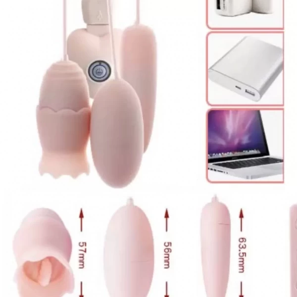 Trứng rung trái tim 3 đầu liếm, rung cực mạnh