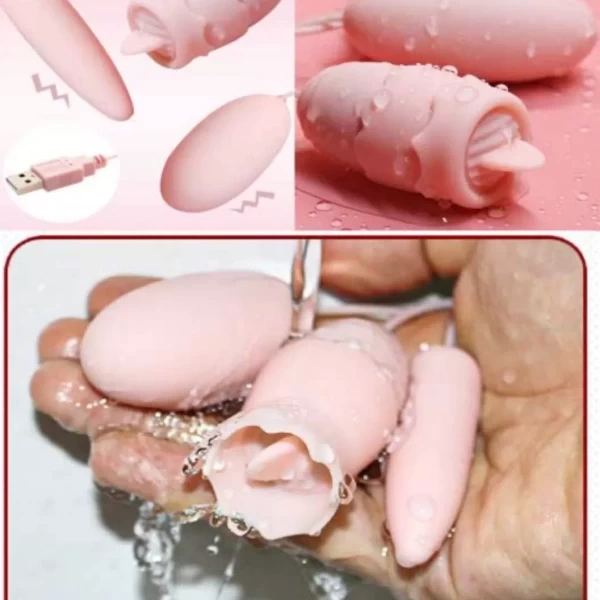 Trứng rung trái tim 3 đầu liếm, rung cực mạnh