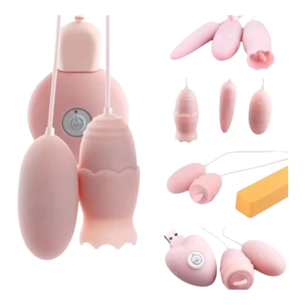 Trứng rung trái tim 3 đầu liếm, rung cực mạnh