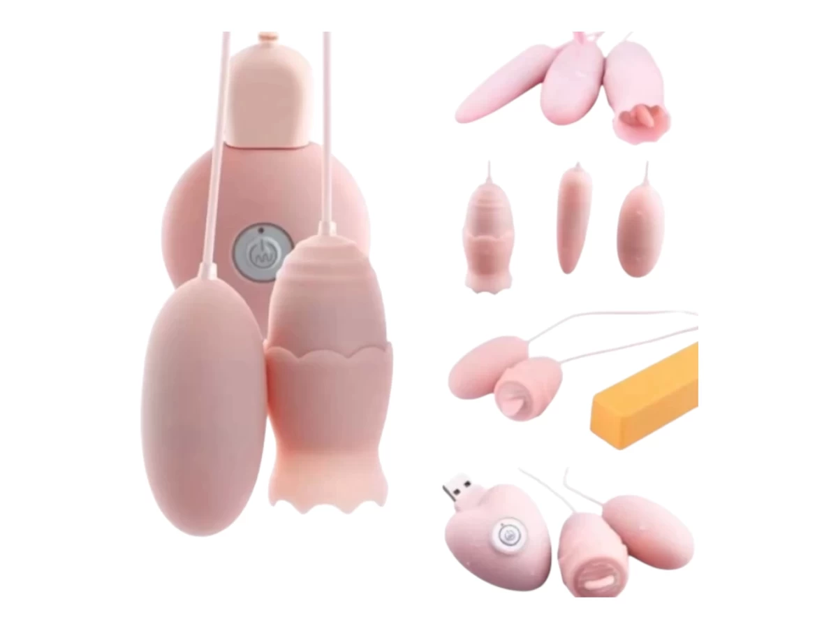 Trứng rung trái tim 3 đầu liếm, rung cực mạnh