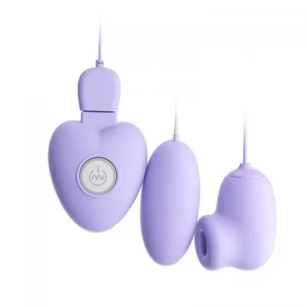 Trứng Rung 2 đầu Điều Khiển Trái Tim Rung-Hút cực khoái