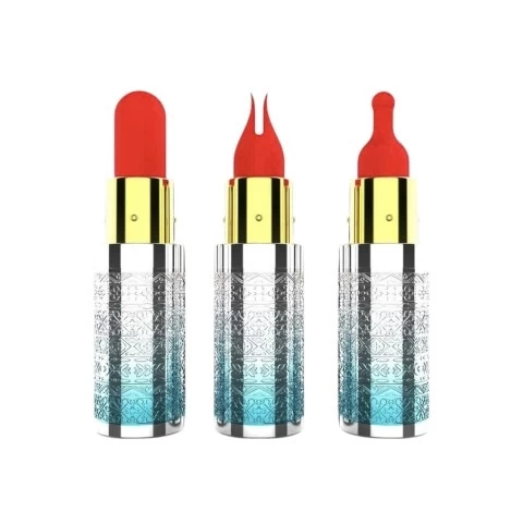 Trứng rung ngụy trang thỏi son mini rung cực đ&atilde; 2 đầu phụ