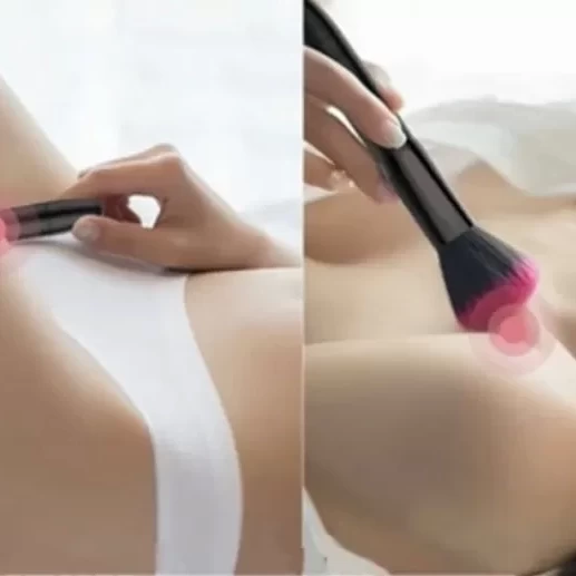 Máy massa điểm G rung 2 đầu ngụy trang hình cọ trang điểm