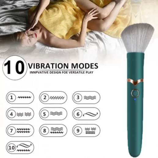 Máy massa điểm G rung 2 đầu ngụy trang hình cọ trang điểm