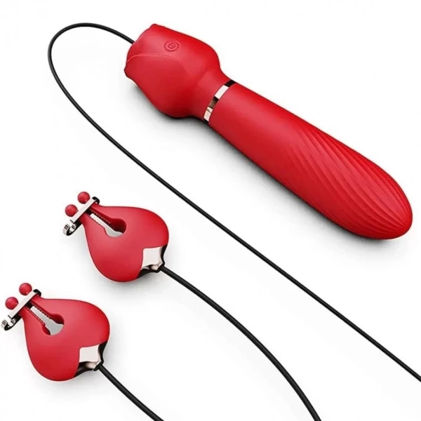 Chày rung - kẹp ngực 2 trong 1 siêu kích thích