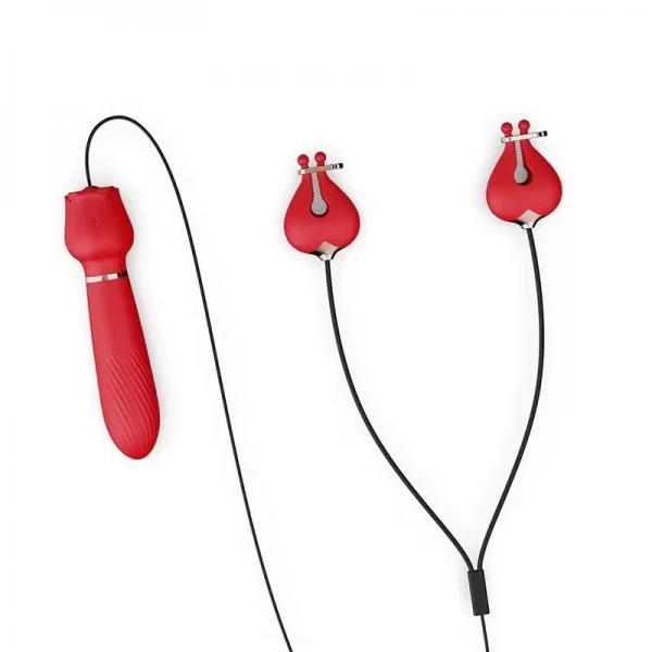 Chày rung - kẹp ngực 2 trong 1 siêu kích thích