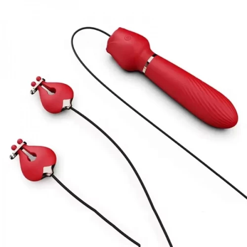 Chày rung - kẹp ngực 2 trong 1 siêu kích thích