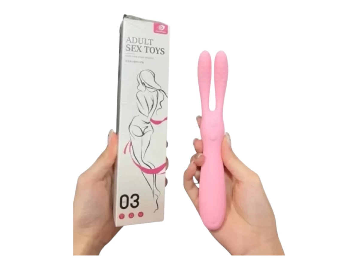 Máy mát xa tai thỏ rung 2 đầu tách biệt siêu mạnh