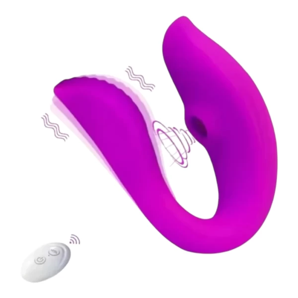 Máy massager rung hút hình chữ c điều khiển từ xa