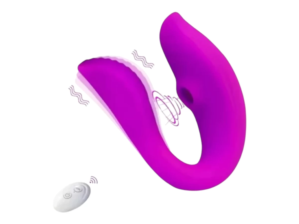 Máy massager rung hút hình chữ c điều khiển từ xa