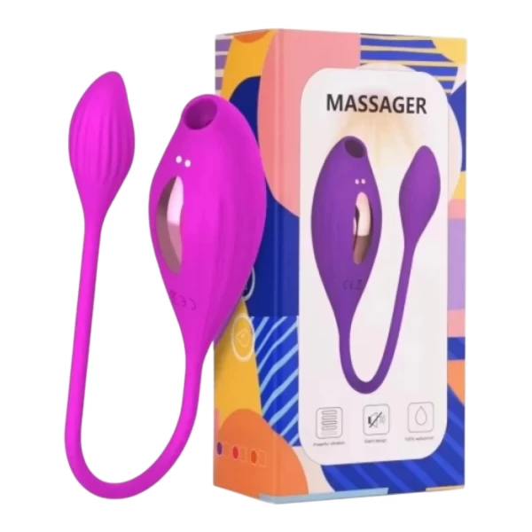 Máy mát xa 2 đầu rung hút mạnh mẽ