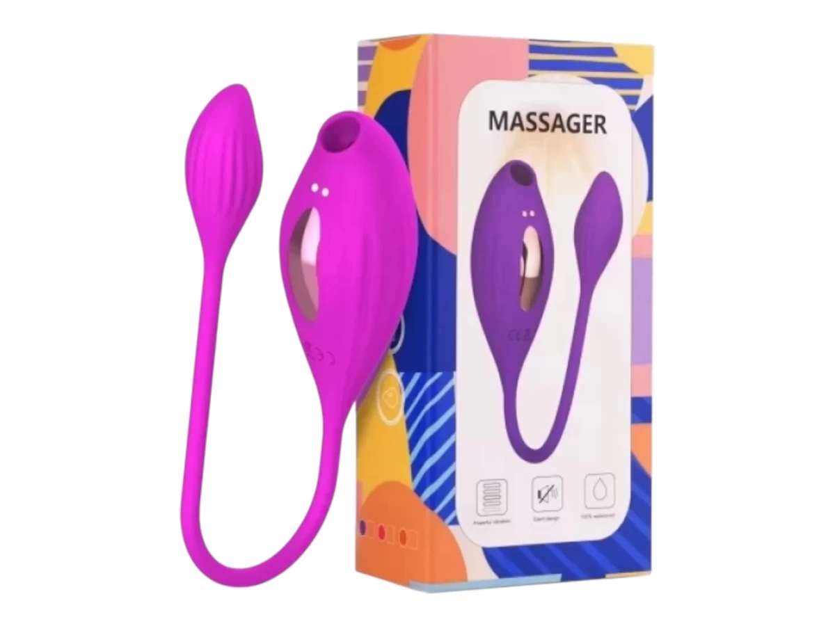 Máy mát xa 2 đầu rung hút mạnh mẽ