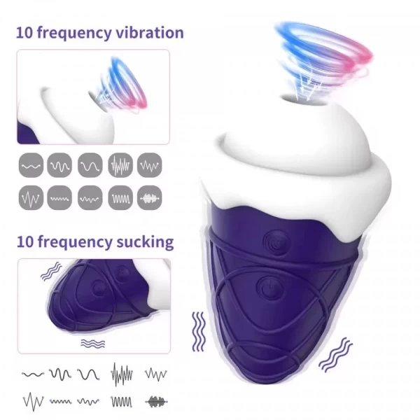 Máy Rung Liếm Hút Cây Kem 3 in 1
