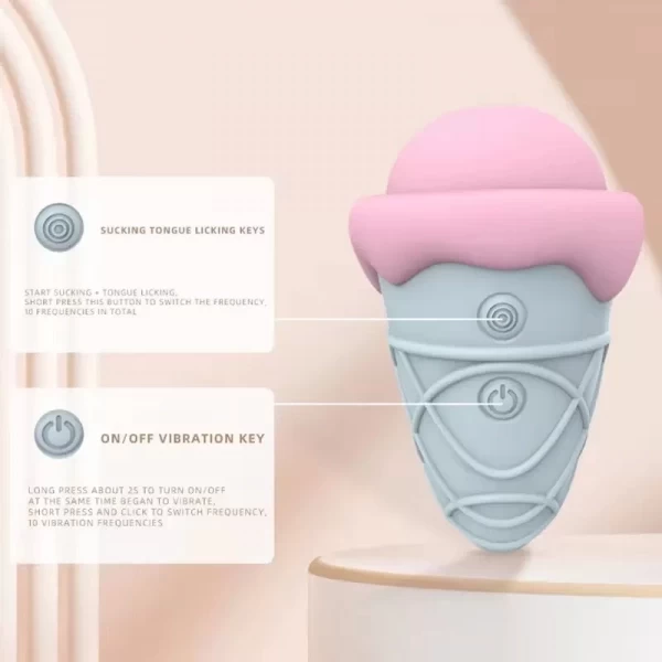 Máy Rung Liếm Hút Cây Kem 3 in 1