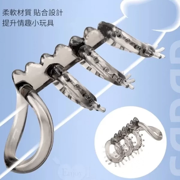 Vòng đeo dương vật gai mềm có quai bừu