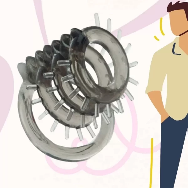 Vòng đeo dương vật gai mềm có quai bừu