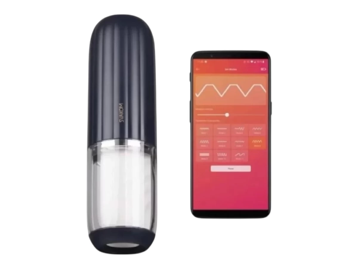 Âm đạo giả Svakom Alex Neo 2 rung thụt điều khiển điện thoại