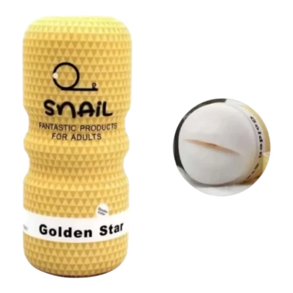 Sextoy âm đạo giả cốc Ốc sên màu vàng