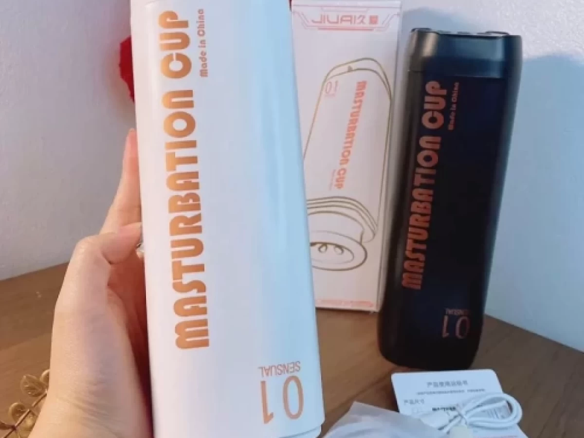 Âm Masturbation cup rung xoay đảo chiều thụt rên phát nhiệt cao cấp