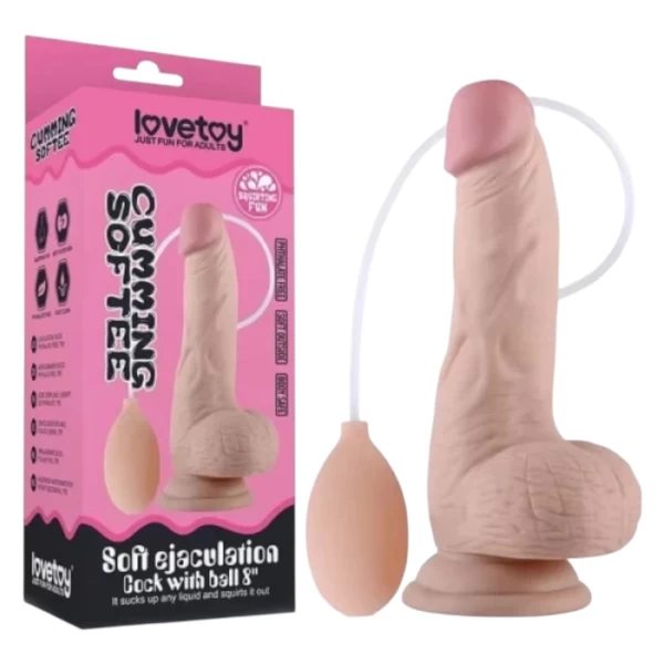 Sextoy dương vật giả có đế xuất tinh mềm mại